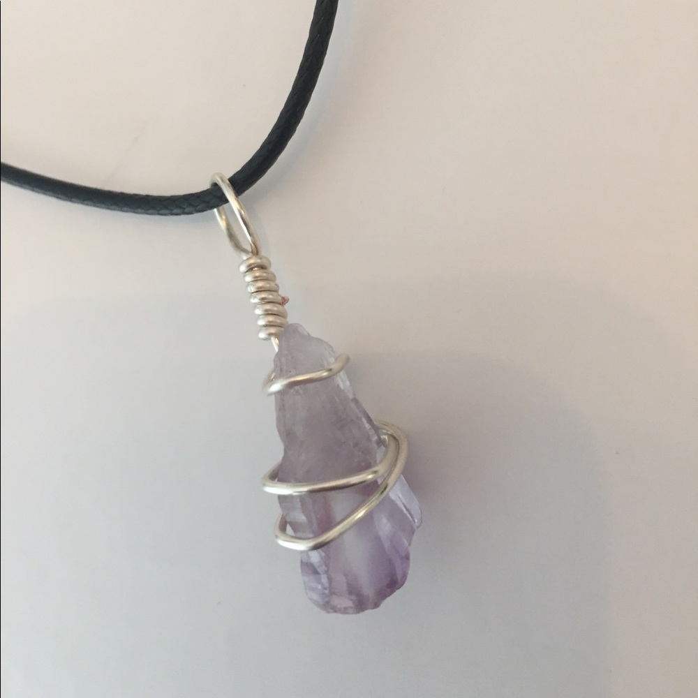 Natural Amethyst Wire Wrapped Necklace 🔮